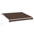 AECOJOY 13'×8' Manual Retractable Awning Sun Shade, Patio Awning Canopy