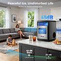 POKAIR Ice Maker, Nugget Ice Maker Portable Countertop 44 lb/Day, One - Touch Instant Ice & Self - Cleaning, Pebble Ice Machine for Home Office RV, Stainless Steel