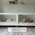 Delta Children Austin Acrylic 4 - in - 1 Convertible Baby Crib - Greenguard Gold Certified. Bianca White/Natural