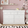 OXYLIFE 45" Baby Nursery Changing Table Dresser with 4 Drawers and Shelf for Nursery Room, White