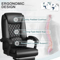 Homall Home Office Chair Adjustable Executive Leather Chair with Arms Ergonomic High Back Cushion Lumbar Back Support Computer Desk Chair, Black