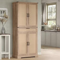 FUSOU 72'' Kitchen Storage Pantry Cabinet, Tall Storage Cabinet with 8 Door Shelves, 2 Cabinets and 1 Drawer, Freestanding Cupboard for Kitchen, Dining Room, Bathroom, Laundry