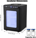 Garvee 25 L Reptile Incubator for Hatching Eggs - Portable Scientific Laboratory Incubator, Temperature Controlled 10� - - 60� - for Small Reptiles, Cooling and Heating Digital Incubator, 12V/110V Black