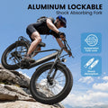 ANCHEER Electric Bike for Adults Peak 1000W Electric Bicycle 48V 15AH Battery Electric Bike 26" x 4.0" Fat Tire Mountain 28MPH 7 Speed Gears Electric Bike, Rear Rack, UL2849