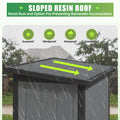 AECOJOY Tall Resin Outdoor Storage Cabinet Waterproof with Adjustable Shelves, Vertical Plastic Storage Shed