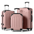 Zimtown Luggage 3 Piece Set Suitcase ABS Hardside Lightweight with TSA Lock Spinner Wheels, Beige