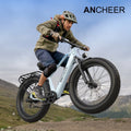 ANCHEER Electric Bike for Adults Peak 1000W Electric Bicycle 48V 15AH Battery Electric Bike 26" x 4.0" Fat Tire Mountain 28MPH 7 Speed Gears Electric Bike, Rear Rack, UL2849