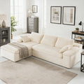 AECOJOY 110" L Shaped Modular Sectional Sofa for Living Room, Cloud Boneless Couch