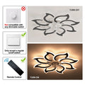 Garwarm Dimmable Ceiling Fan with Light and Remote Control, 27" Small Flush Mounted Ceiling Fan with LED Lights, APP and Remote Controlled, Modern, White