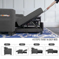DURASPACE 3 in 1 Convertible Sleeper Chair Bed with Usb Port, Linen Pull Out Chair Indoor, Dark Gray