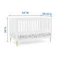 Delta Children Austin Acrylic 4 - in - 1 Convertible Baby Crib - Greenguard Gold Certified. Bianca White/Natural