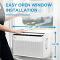 8,000 BTU U-Shaped Smart Inverter Air Conditioner C Cools up to 350 Sq. Ft., Ultra Quiet with Open Window Flexibility, Compatible with Alexa, 35% Energy Savings, Remote Control (Renewed)