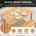 Tangkula Outdoor Table and Cushioned Chairs Set with 1.97” Umbrella Hole