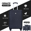 Travelhouse 4 Piece Hardshell Luggage Set Hardside Lightweight Suitcase with TSA Lock Spinner Wheels.(Blue)