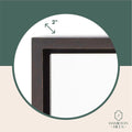 Hamilton Hills Clean Large Modern Wenge 32" Wood Round Frame Wall Mirror | 1