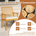 Tangkula Outdoor Table and Cushioned Chairs Set with 1.97” Umbrella Hole
