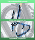 Dual Motors AWD 2000W Electric Bike for Adult 26'', UL2849 48V 30AH Removable Battery E - Mountain Bike 4.0 Fat Tire up to 35MPH&120miles Long Range Off - Road Ebike Beach Dual Hydraulic&Brakes E - Bicycle