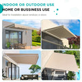 AECOJOY 16'x10' Manual Retractable Awning Sun Shade, Patio Awning Canopy