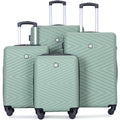Travelhouse 4 Piece Hardshell Luggage Set Hardside Lightweight Suitcase with TSA Lock Spinner Wheels.(Blue)