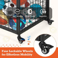 AECOJOY Ball Cart Storage, Rolling Basketball Bin with Wheels for Garage, School, Gym, Sports Equipment and Toy Organizer, Extra Large