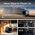EF Ecoflow WAVE 3 Portable Air Conditioner with Add - on Battery, 1800W/6100 BTU Cooling and 2000W/6800 BTU Heating, 1000W Fast Charging in 75 Mins, 8H Wireless Running, APP Control, for Camping, Rvs