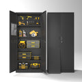 70 in, Modern Kitchen Storage Cabinet, 6 Adjustable Shelves Metal Storage Locker