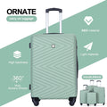 Travelhouse 4 Piece Hardshell Luggage Set Hardside Lightweight Suitcase with TSA Lock Spinner Wheels.(Blue)