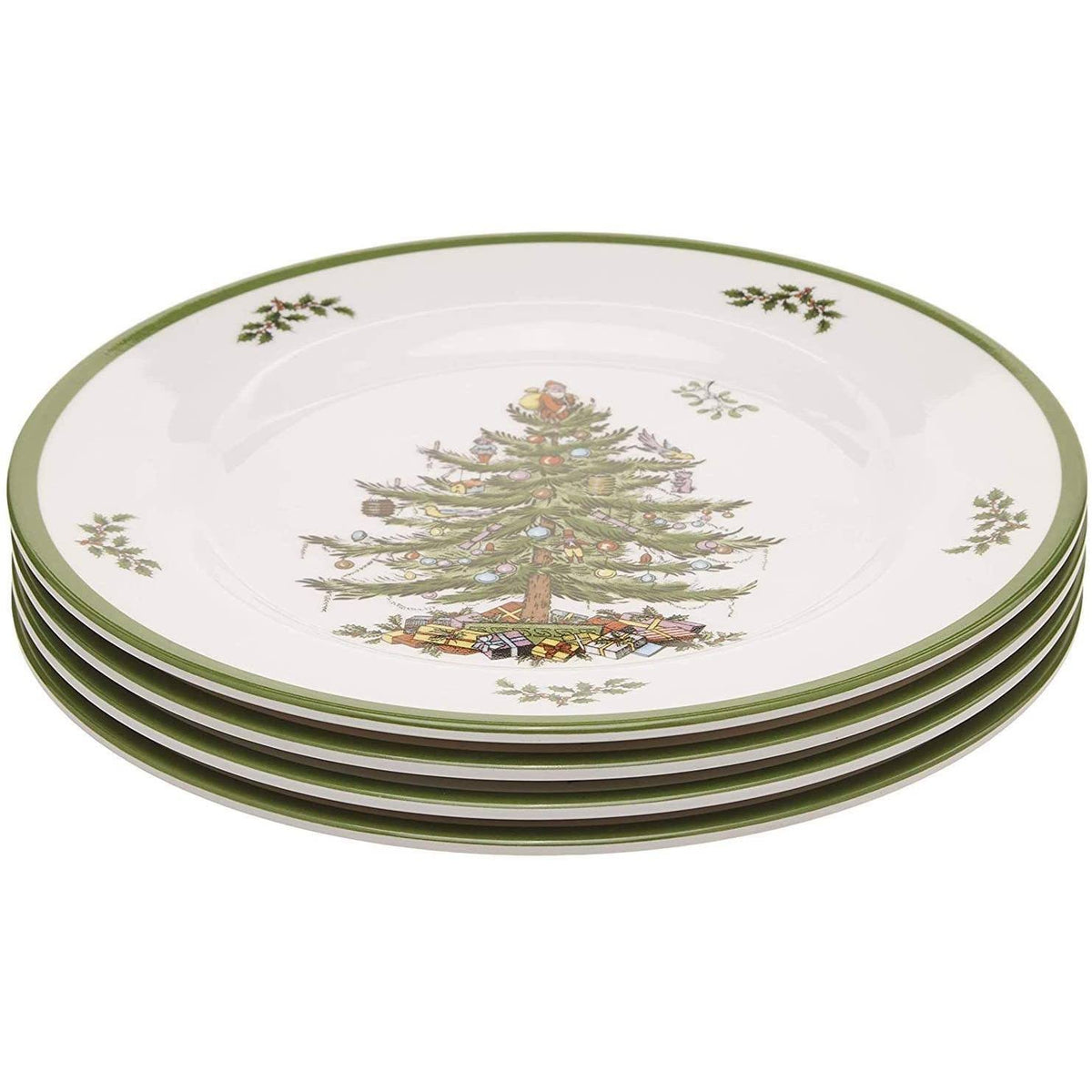 Spode Christmas Tree Melamine Salad Plates Set of 4