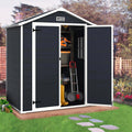 Enyopro 306gal Outdoor Storage Shed, Horizontal Resin Shed, Resistant Tool Plastic Shed for Storage of Bike/Garbage Cans/Garden Tools/Lawn Mowers
