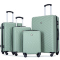 Travelhouse 4 Piece Hardshell Luggage Set Hardside Lightweight Suitcase with TSA Lock Spinner Wheels.(Blue)