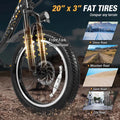 Folding Electric Bike for Adults with 20" Fat Tires, 750W Brushless Motor, 30MPH, 44-Mile Range, LCD Display & Fork Suspension for Snow/Sand Commuting