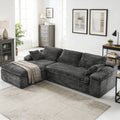 AECOJOY 110" L Shaped Modular Sectional Sofa for Living Room, Cloud Boneless Couch