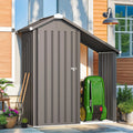 AECOJOY Outdoor Storage Cabinet Waterproof with Shelves and Lean to Open-Sided Firewood Racks