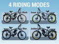 5000w Peak Dual Motor Electric Bike, 26" Fat Tire Shimano 21 Speed 45 MPH Commuter Mtb, 60V 25AH Front Suspension Ebike