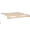 AECOJOY 16'x10' Manual Retractable Awning Sun Shade, Patio Awning Canopy