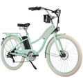 Nel Lusso 26 - Inch 7 - Speed Electric Cruiser Bike with Throttle, Mint Green, 36V, 350W, UL 2849 Compliant, by Huffy