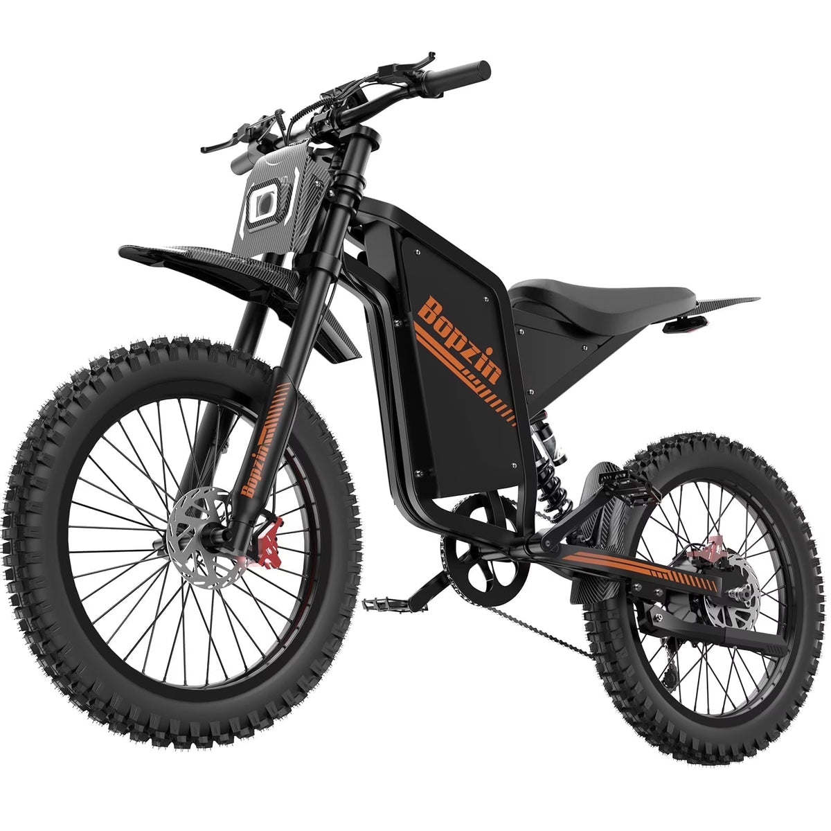 Electric Dirt Bike for Adults, 60V 35ah, 3000W 45 MPH & 37 - 68 Miles Electric Motorcycle, 25'' Fat Tire Off - Road Mountain Bike UL2849