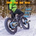 Dual Motors AWD 2000W Electric Bike for Adult 26'', UL2849 48V 30AH Removable Battery E - Mountain Bike 4.0 Fat Tire up to 35MPH&120miles Long Range Off - Road Ebike Beach Dual Hydraulic&Brakes E - Bicycle