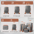 Zimtown Luggage 3 Piece Set Suitcase ABS Hardside Lightweight with TSA Lock Spinner Wheels, Beige