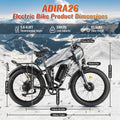 TUTTIO Adria26 5000W Electric Mountain Bike for Adults, 26" Fat Tire E - Bike for Men, 7 Speed, Max 46mph