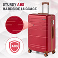 Zimtown Luggage 3 Piece Set Suitcase ABS Hardside Lightweight with TSA Lock Spinner Wheels, Beige