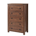 Keywhat Farmhouse 5 Drawer Dresser for Bedroom, Chest of Drawers Wood Organizer for Living Room, Antique White