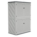 AECOJOY 61.6 Cu.ft Outdoor Resin Storage Shed with Easy Lift Hinges & Adjustable Divider