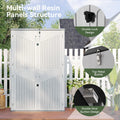 Aoxun Outdoor Storage Shed, 64 Cu.ft Vertical Storage Sheds Outdoor with Floor, Outdoor Waterproof Storage Cabinet for Garage Storage, Pool Storage, Bike Shed, Garden Shed, Outdoor Storage(White)