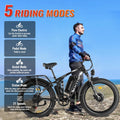 TUTTIO Adria26 5000W Electric Mountain Bike for Adults, 26" Fat Tire E - Bike for Men, 7 Speed, Max 46mph