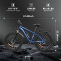 SUNTIBYE EB26 26" Fat Tire E Bike for Adults Set of 2, 1500W Electric Mountain Bikes, 28MPH Off - Road Ebike, 48V 15ah UL2849, Black