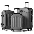 Zimtown Luggage 3 Piece Set Suitcase ABS Hardside Lightweight with TSA Lock Spinner Wheels, Beige