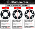 Ecustomrim 2 - Pack Trailer Tires on Rims 4.80 - 12 480 - 12 4.80 x 12 Load B 4 Lug White Wheel