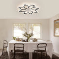Garwarm Dimmable Ceiling Fan with Light and Remote Control, 27" Small Flush Mounted Ceiling Fan with LED Lights, APP and Remote Controlled, Modern, White