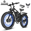 TUTTIO Adria26 5000W Electric Mountain Bike for Adults, 26" Fat Tire E - Bike for Men, 7 Speed, Max 46mph